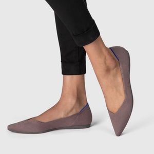 Rothy’s “The Point” Shoe in Mink. Size 10.5